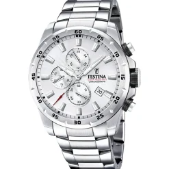 Festina Herren Uhr Timeless Chronograph F20463/1 Edelstahl Armband