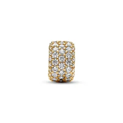 Funkelndes Dreireihiges Pavé-Charm