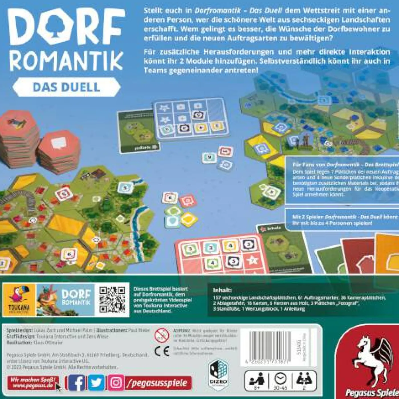 Gesellschaftsspiel "Dorfromantik - Das Duell"