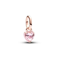Heart 14k rose gold-plated mini dangle w