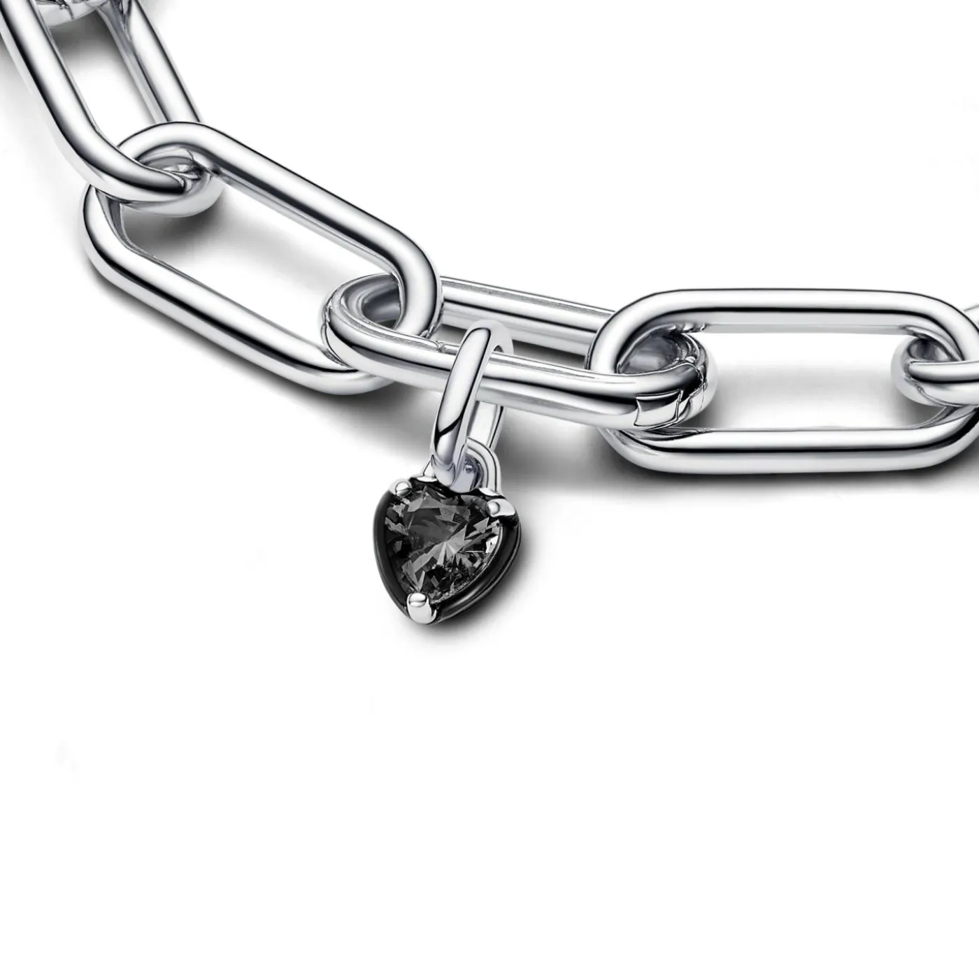 Heart sterling silver mini dangle with b