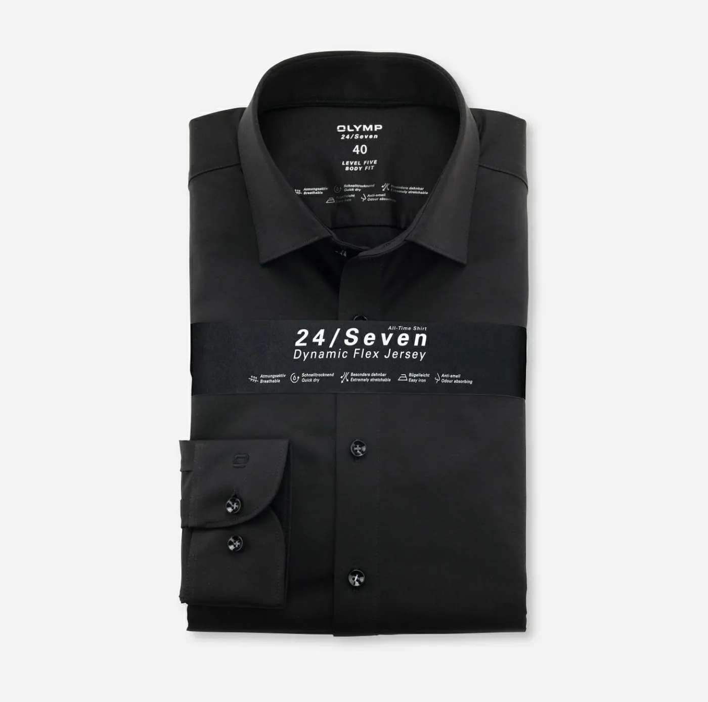 Herren Jersey Hemd "Level 5" 24/Seven Body Fit