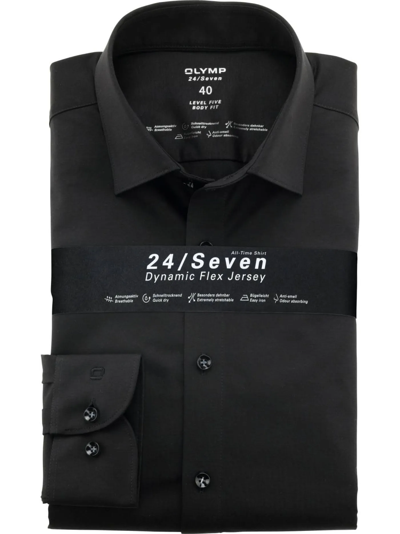 Herren Jersey Hemd "Level 5" 24/Seven Body Fit