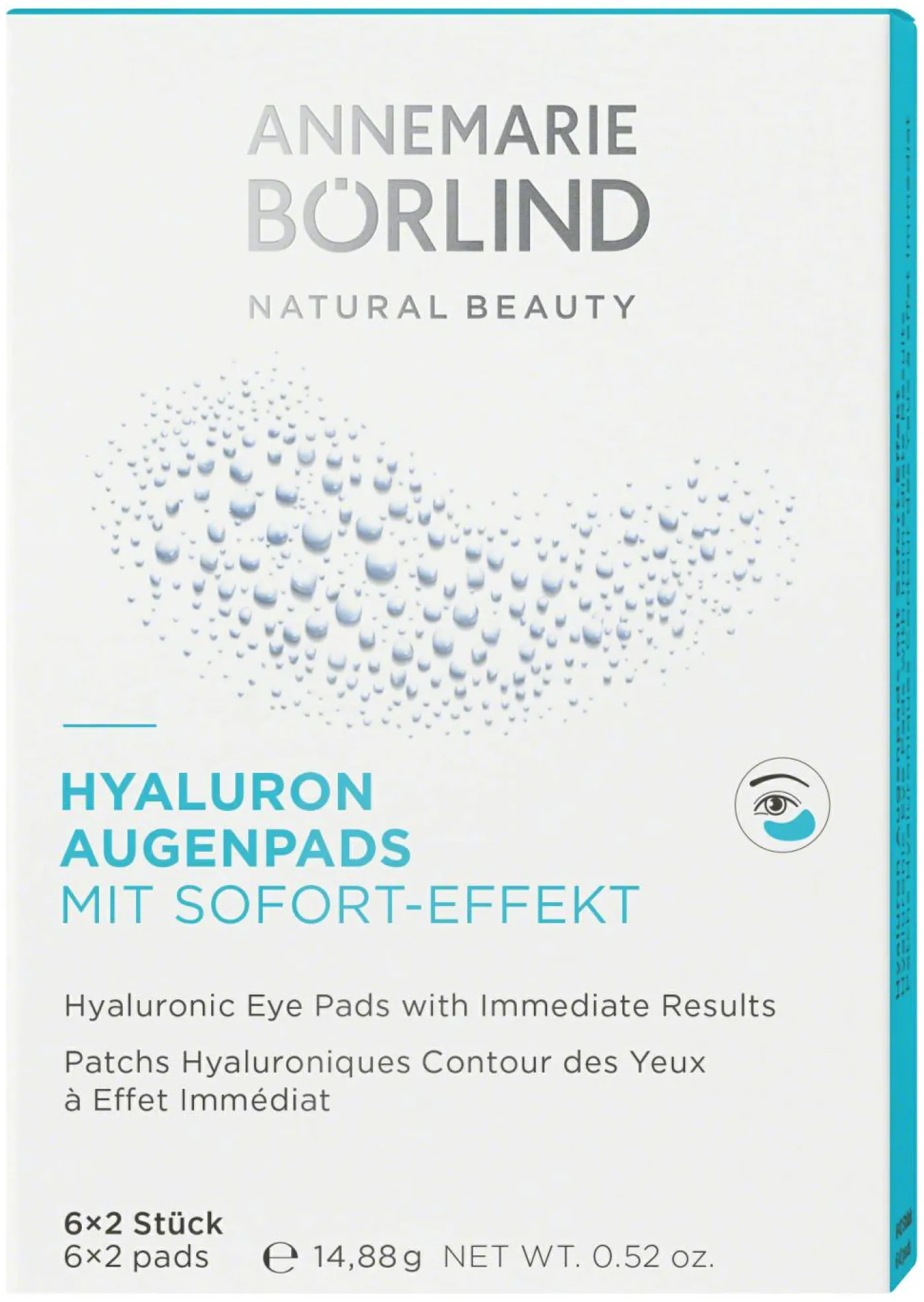 Hyaluron Augenpads, 6x 2 Stück