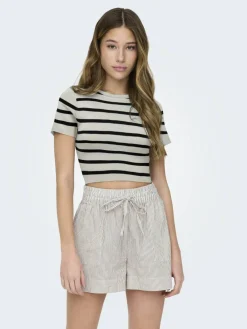 JDYCIRKELINE S/S CROP TOP KNT