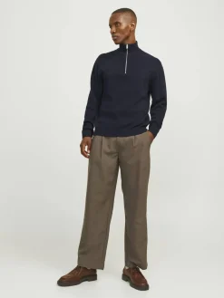 JPRBLAMILANO STITCH KNIT HALF ZIP S