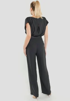 Jumpsuit aus Material-Mix