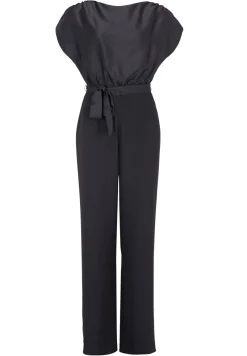 Jumpsuit aus Material-Mix