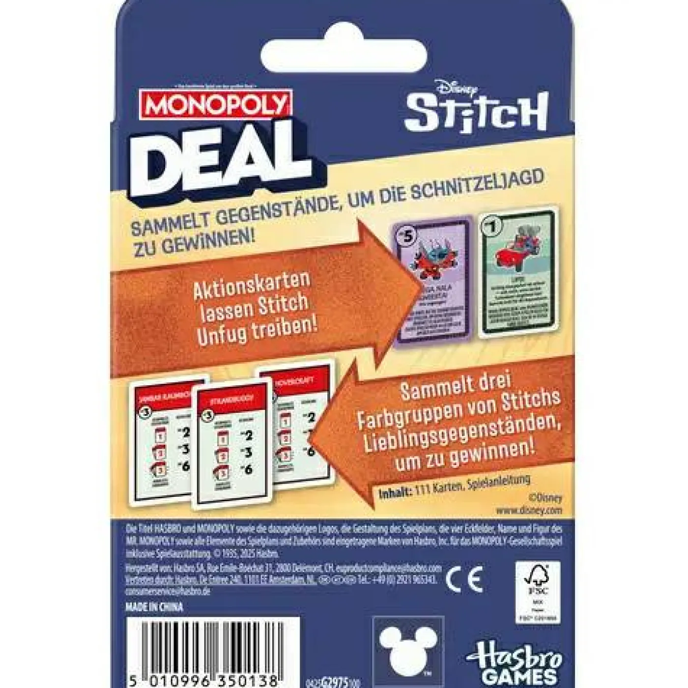 Kartenspiel "Monopoly Deal - Stitch"