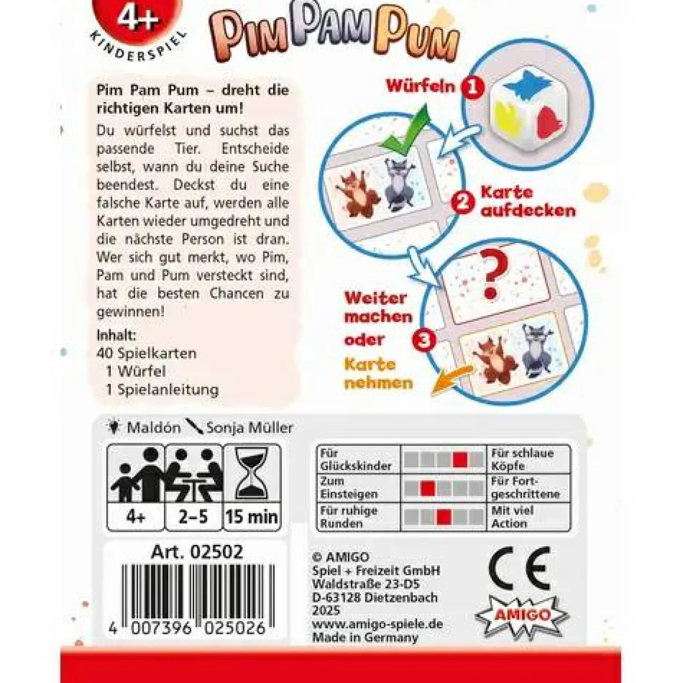 Kartenspiel "Pim Pam Pum"