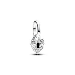 Keyhole heart sterling silver mini dangl