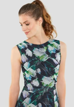 Kleid aus bedrucktem Mesh