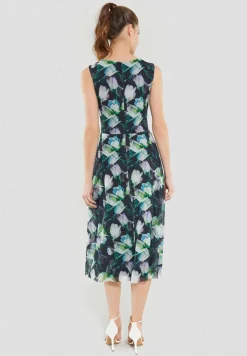 Kleid aus bedrucktem Mesh