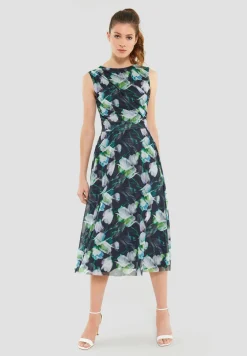 Kleid aus bedrucktem Mesh