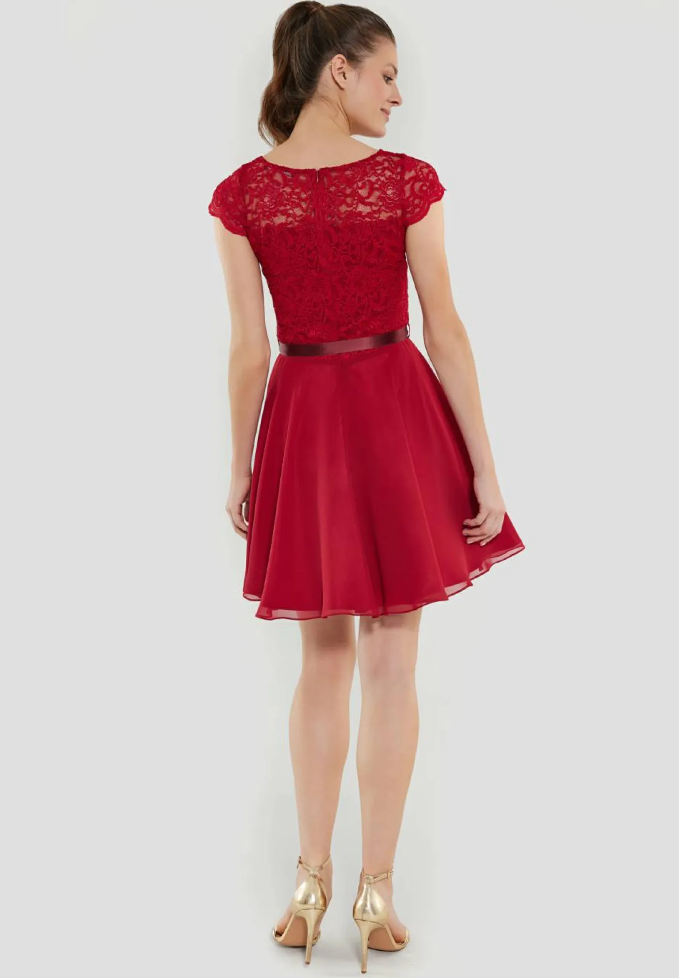 Kleid Spitze Chiffon