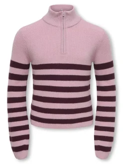 KOGFRANCA HALF ZIP L/S STRIPE KNT N