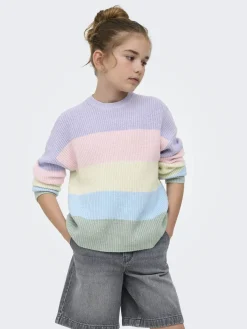 KOGSANDY L/S STRIPE PULLOVER KNT NO