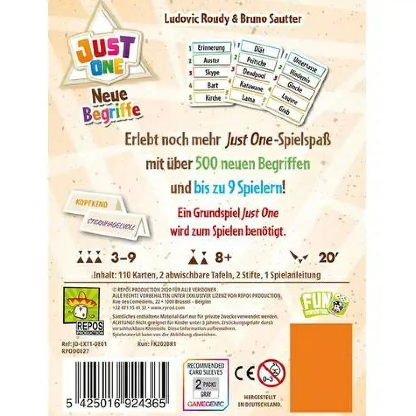 Kooperatives Partyspiel "Just One - Neue Begriffe"