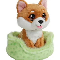 Kuscheltier "Hund Shiba Inu in Körbchen", 12 cm