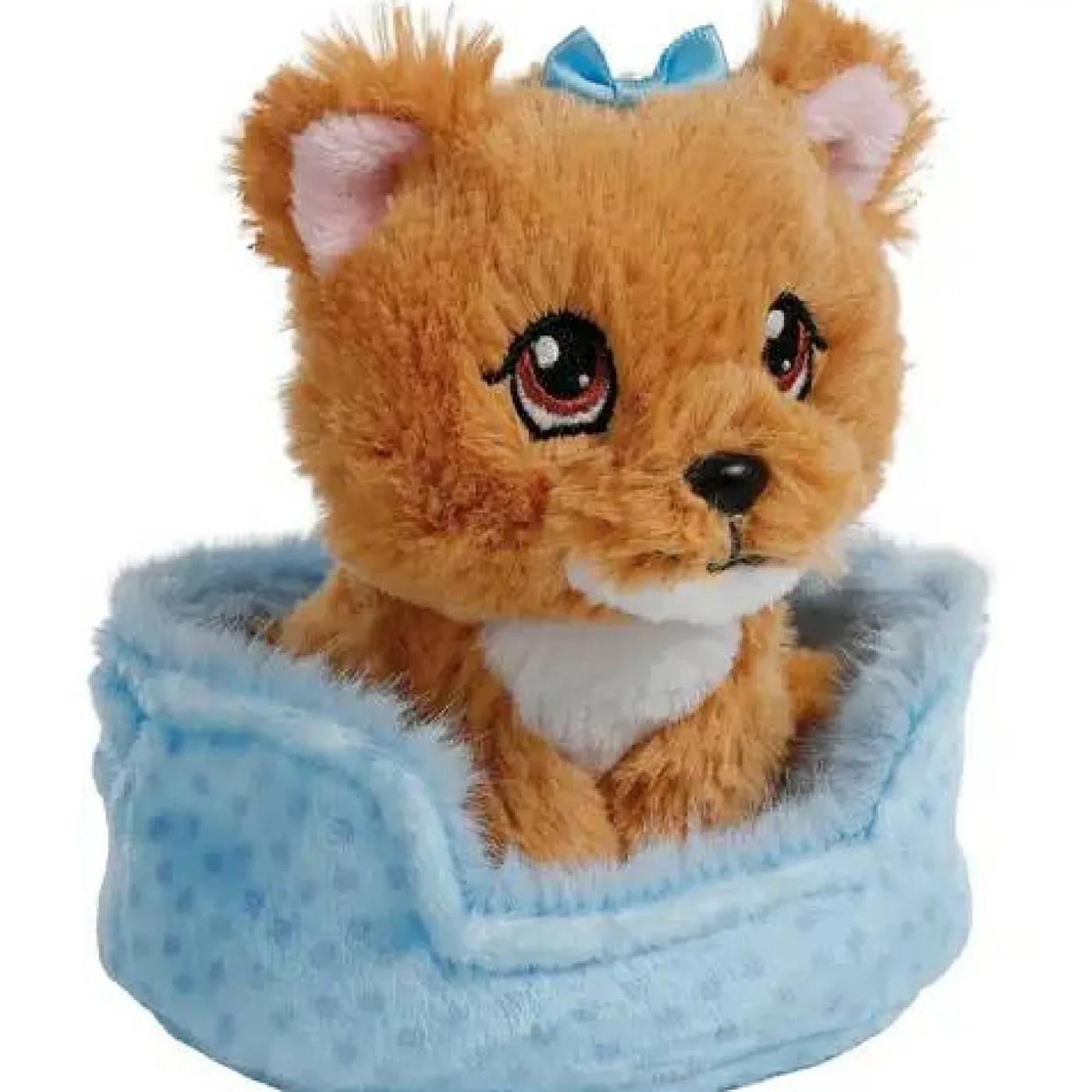 Kuscheltier "Hund Yorkshire in Körbchen", 12 cm