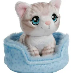 Kuscheltier "Katze in Körbchen", 12 cm