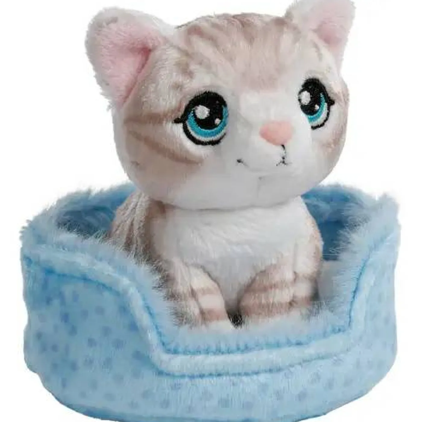 Kuscheltier "Katze in Körbchen", 12 cm