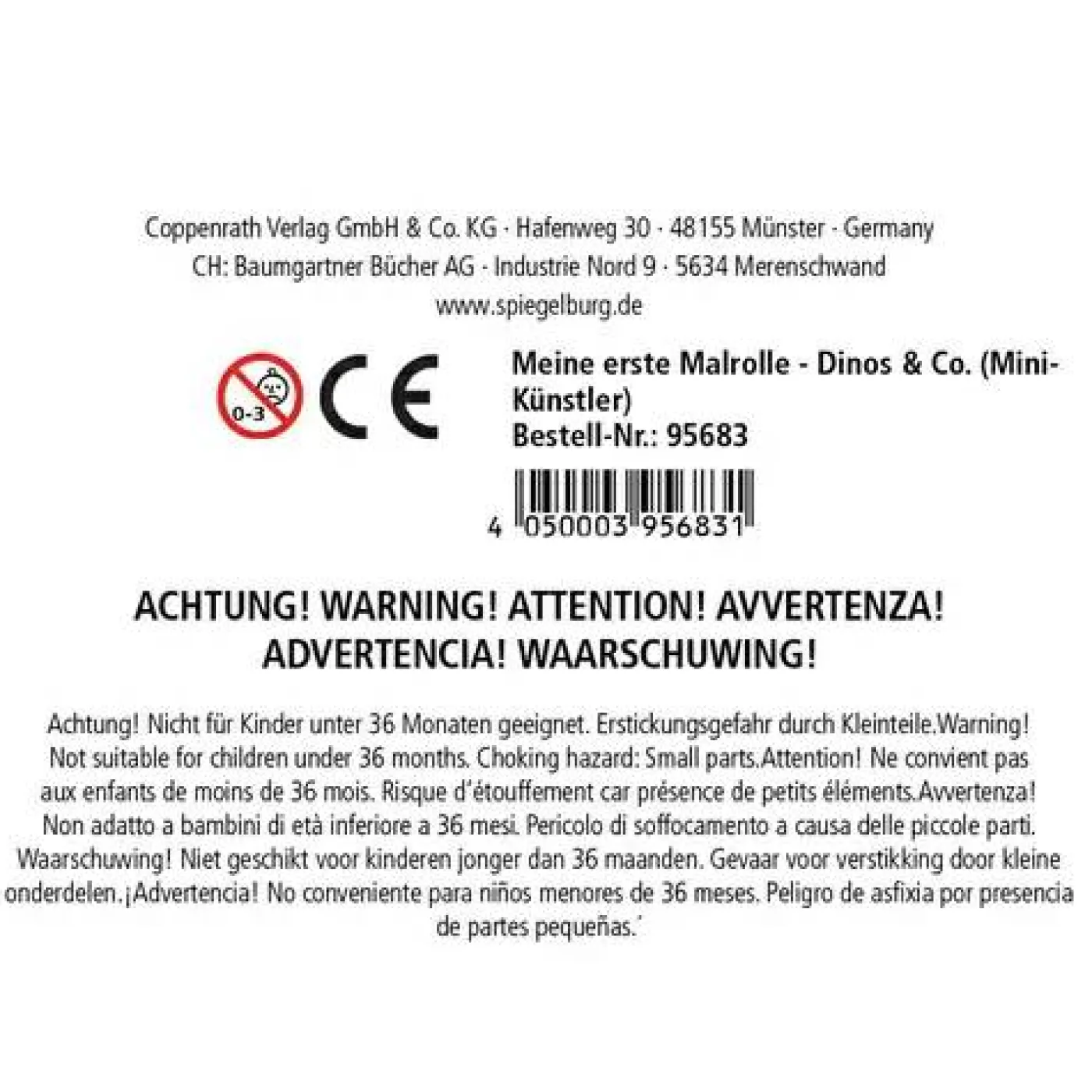 Malset "Meine erste Malrolle - Dinos & Co.", 5m