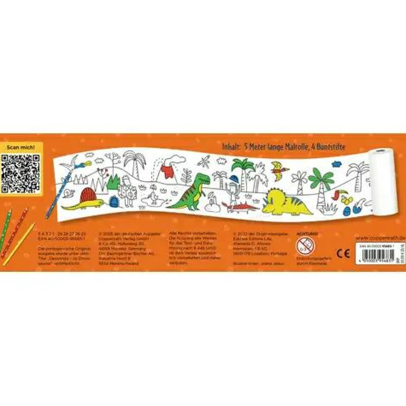Malset "Meine erste Malrolle - Dinos & Co.", 5m