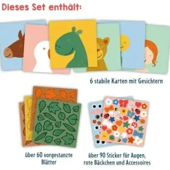 Mein erstes Bastelset: Blätter-Gesichter