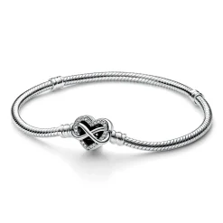 Moments Schlangen-Gliederarmband mit Funklendem Unendlichkeits-Herzverschluss