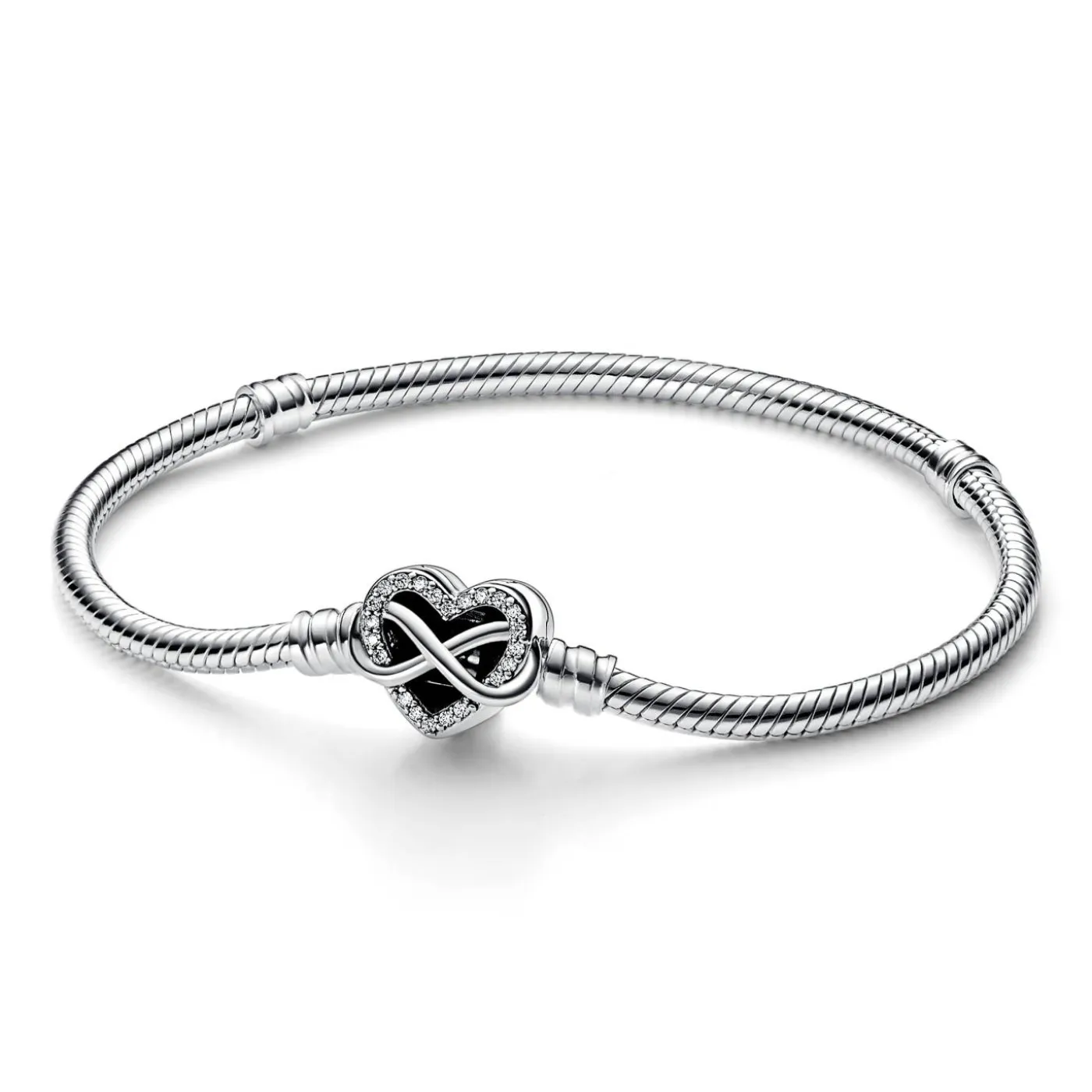 Moments Schlangen-Gliederarmband mit Funklendem Unendlichkeits-Herzverschluss
