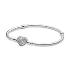 Moments Schlangen-Gliederarmband mit Funklendem Herz-Verschluss
