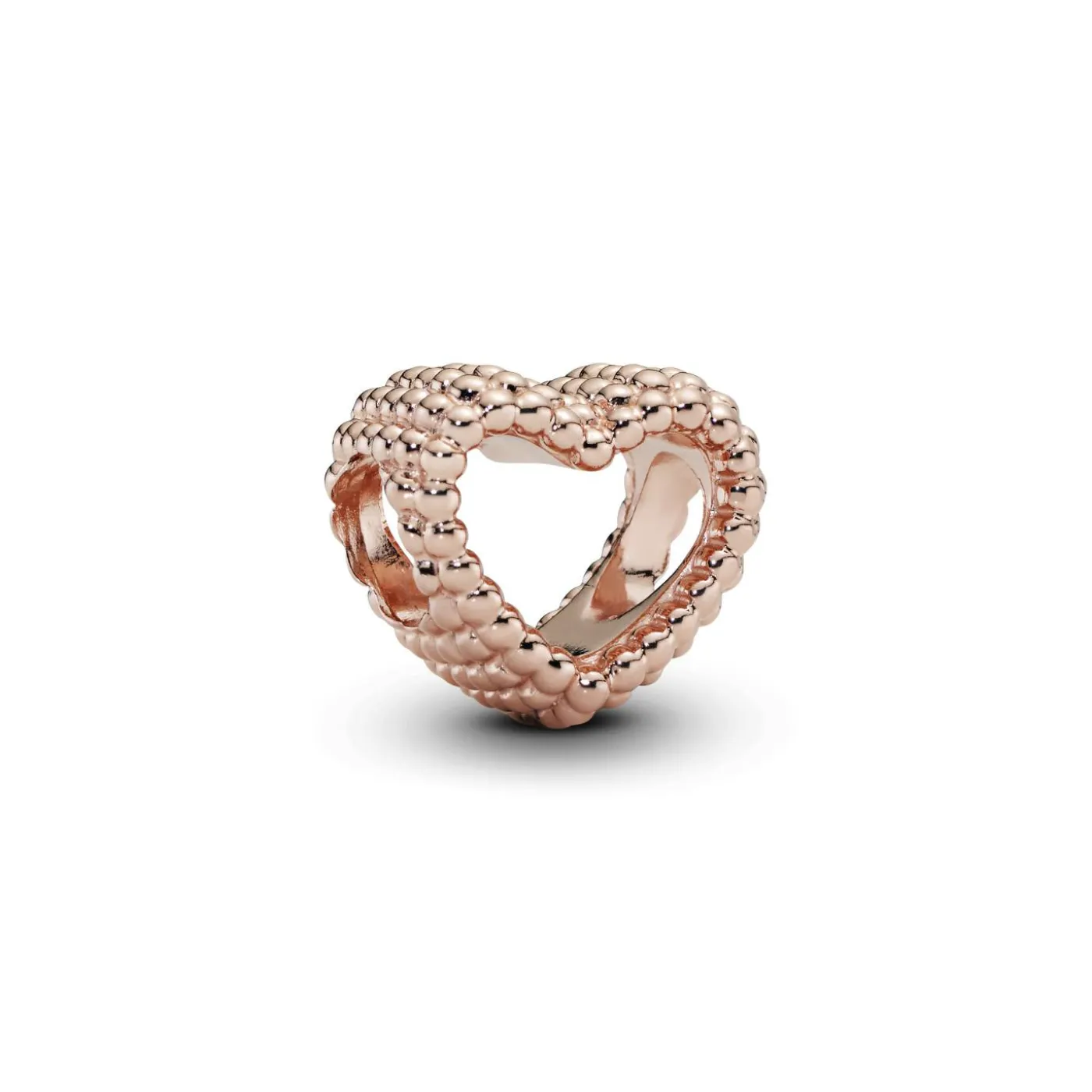 Offenes Metallperlen Herz Charm