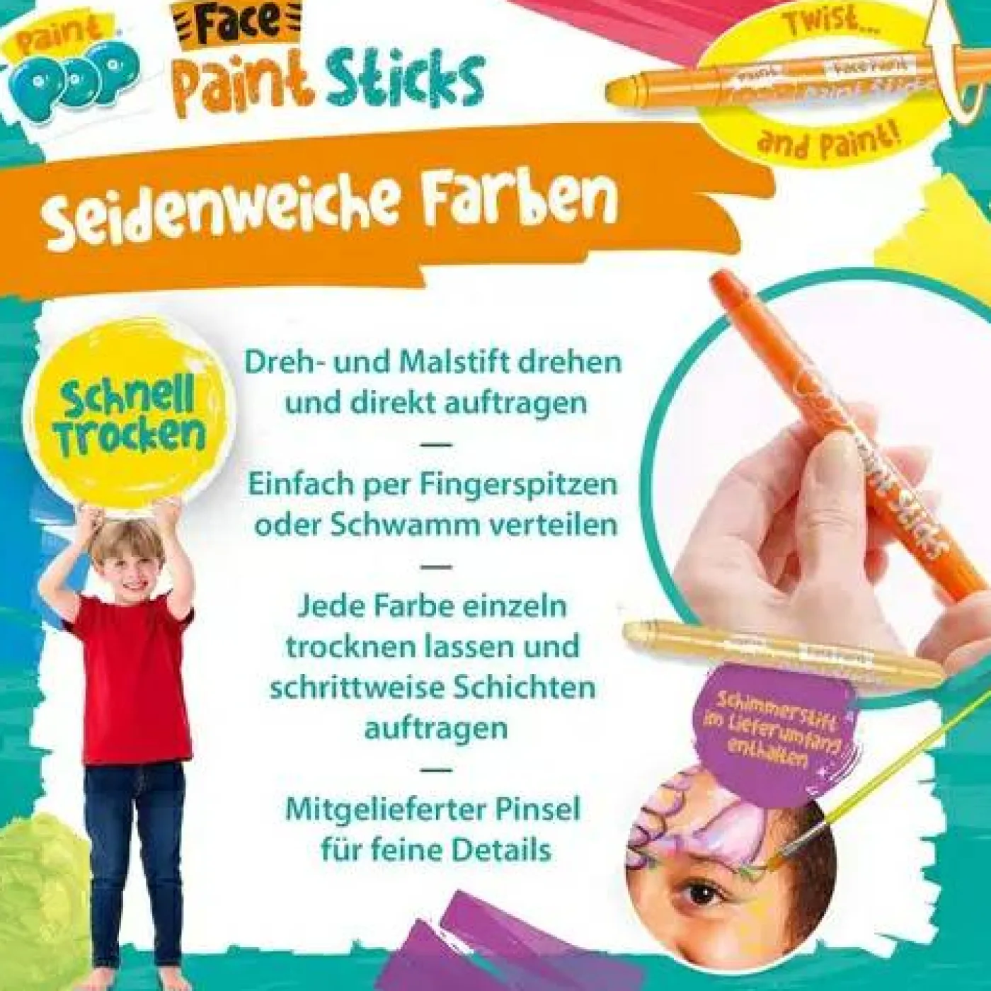 Paint Pop: Face Paint Sticks (Gesichtsm