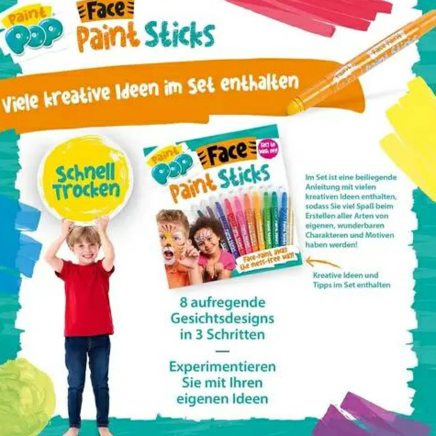 Paint Pop: Face Paint Sticks (Gesichtsm