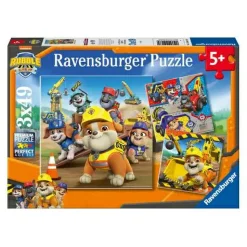 Paw Patrol-Puzzle "Rubble & Crew", 3x49 Teile