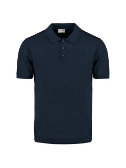 Pullover Short Sleeve Polo Melange With