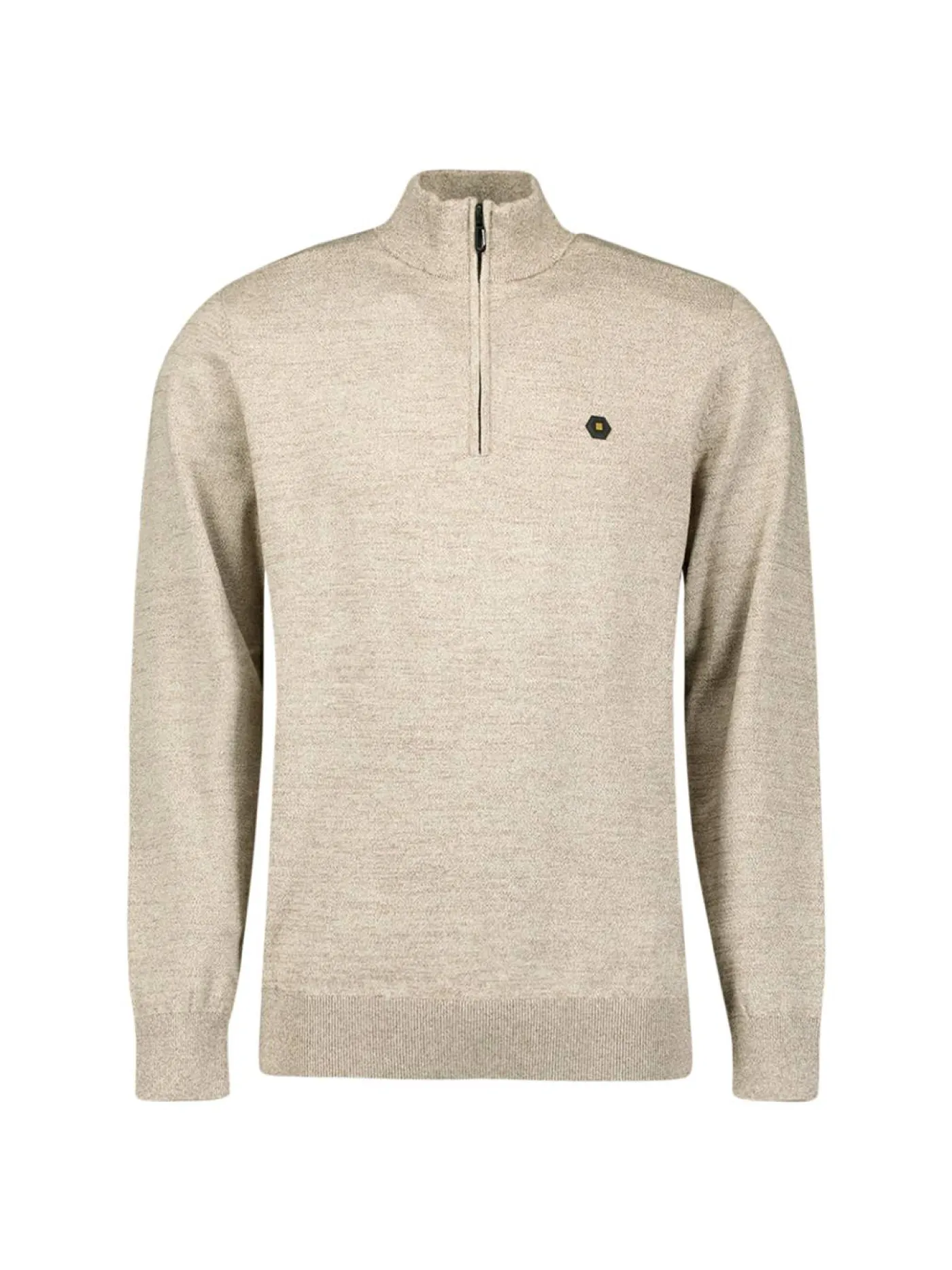 Pullover Half Zip 2 Coloured Melange