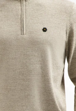 Pullover Half Zip 2 Coloured Melange