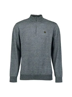 Pullover Half Zip 2 Coloured Melange