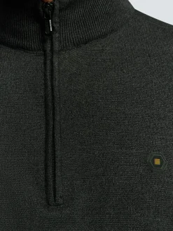 Pullover Half Zip 2 Coloured Melange