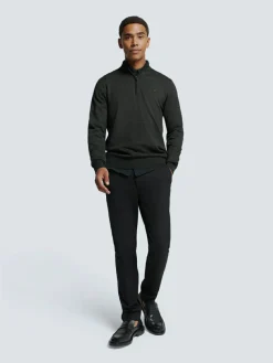 Pullover Half Zip 2 Coloured Melange