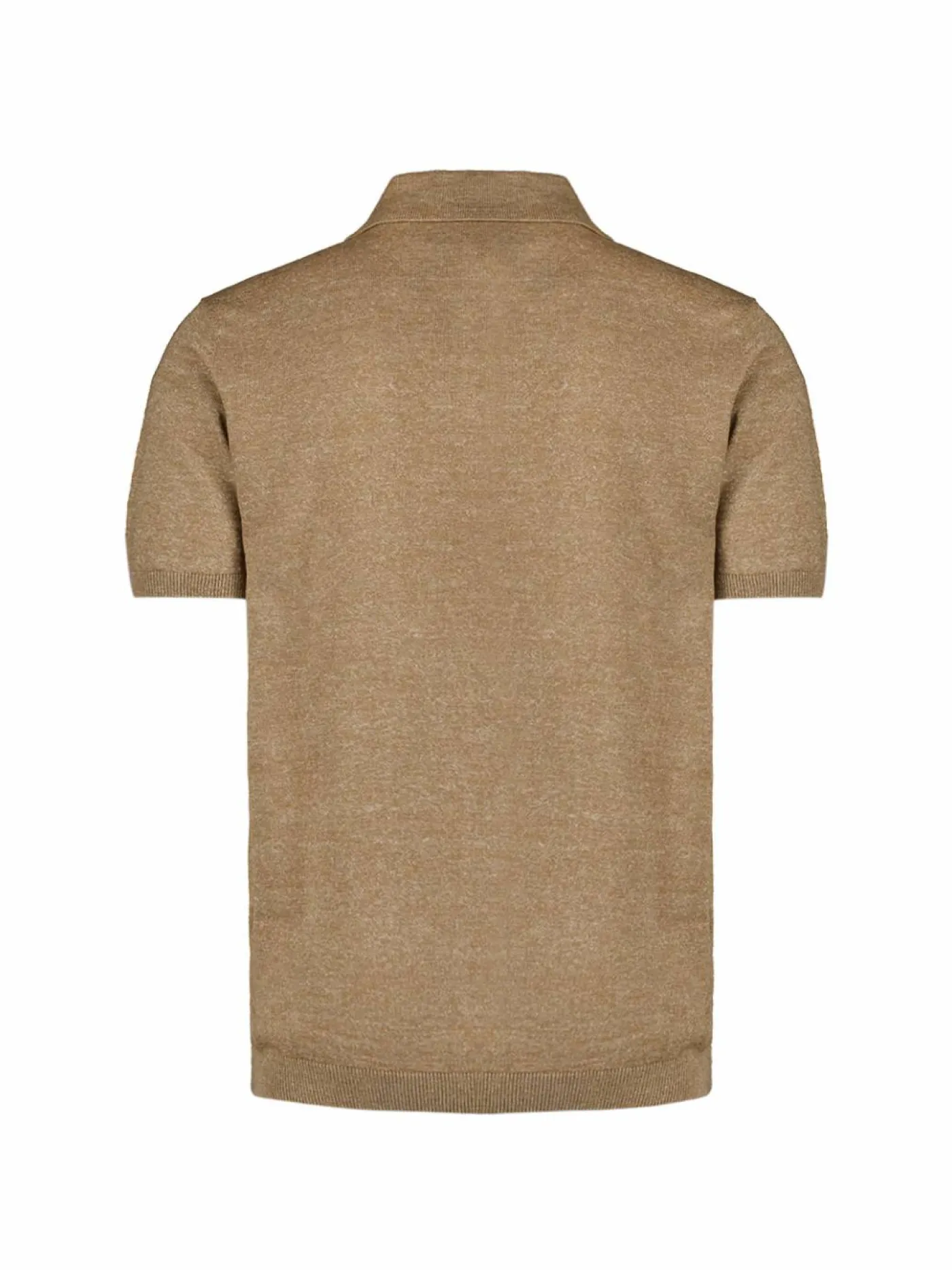 Pullover Short Sleeve Polo Melange With