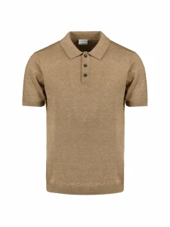 Pullover Short Sleeve Polo Melange With