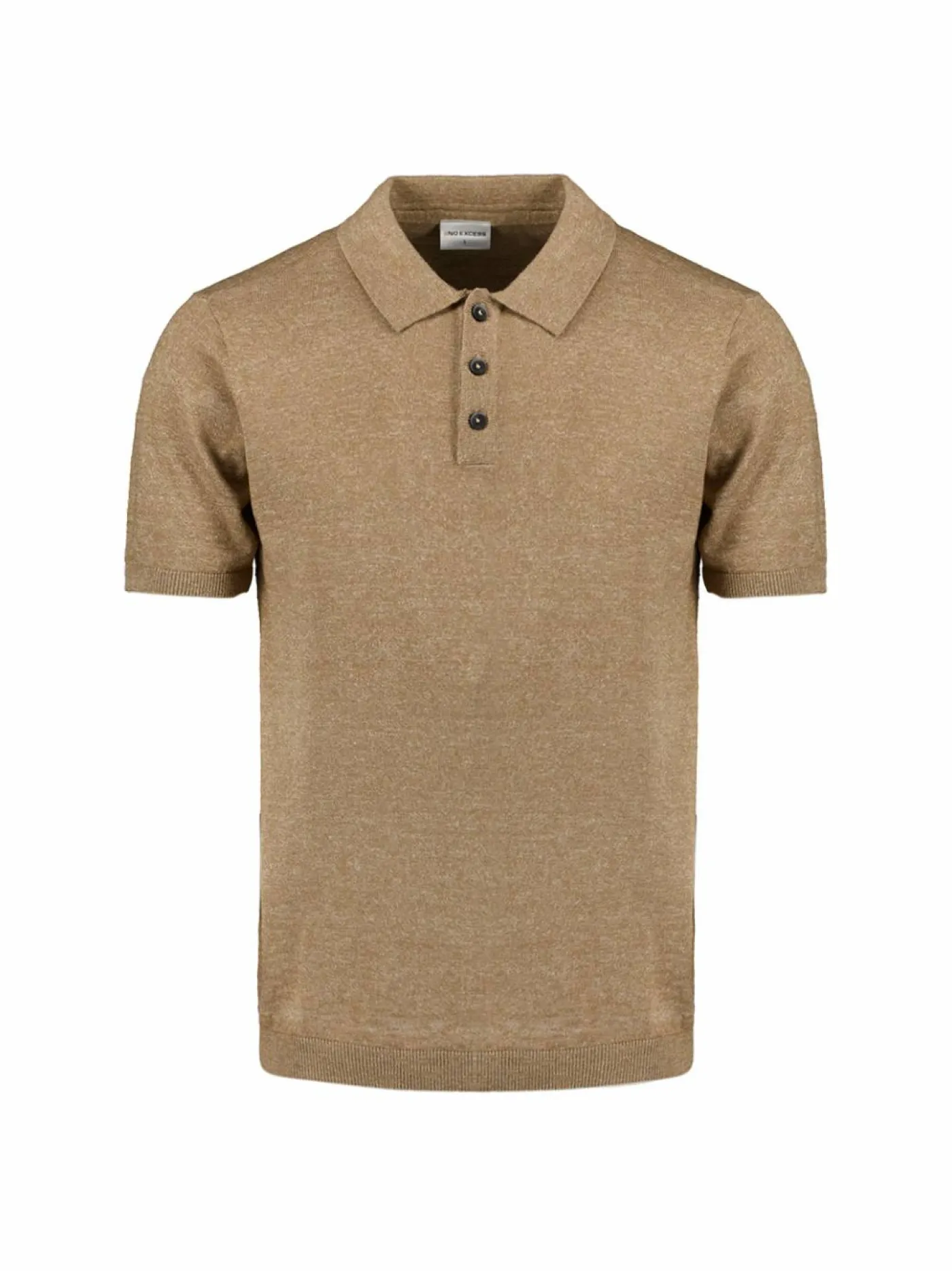 Pullover Short Sleeve Polo Melange With