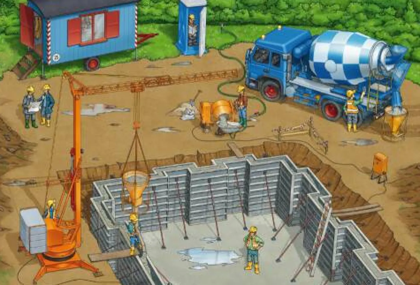 Puzzle "Auf der Baustelle", 3x24 Teile