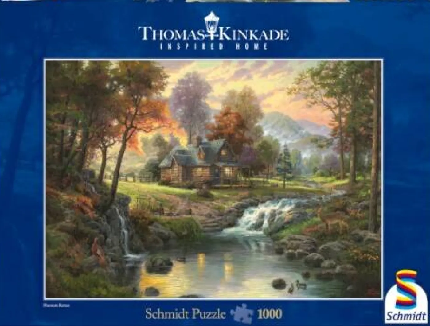 Puzzle "Thomas Kinkade: Holzhaus am Bach", 1000 Teile