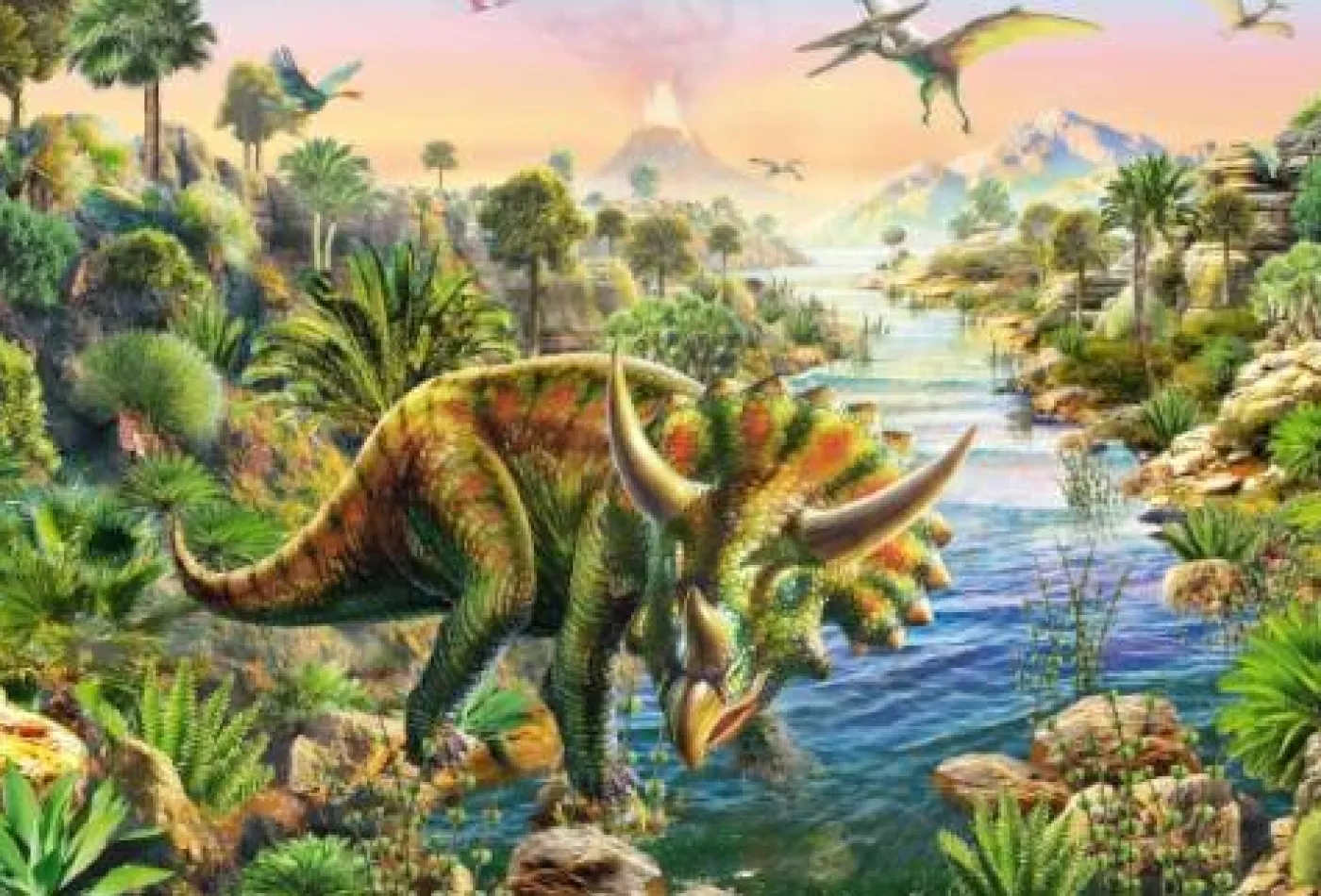 Puzzle "Abenteuer mit den Dinosauriern", 3x48 Teile
