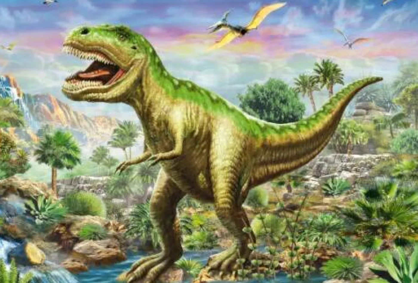Puzzle "Abenteuer mit den Dinosauriern", 3x48 Teile