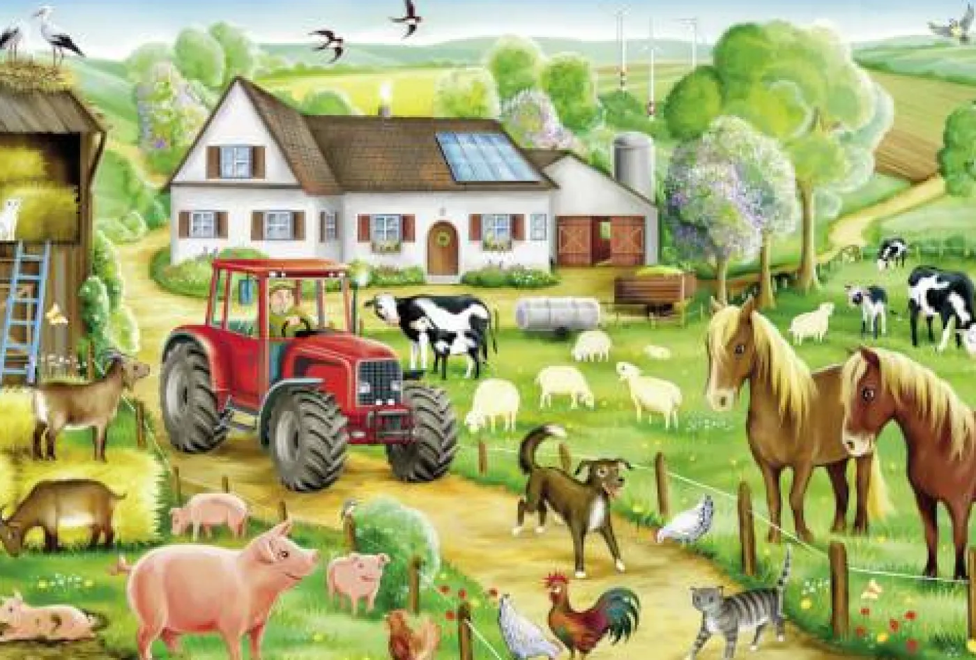 Puzzle "Fröhlicher Bauernhof", 100 Teile